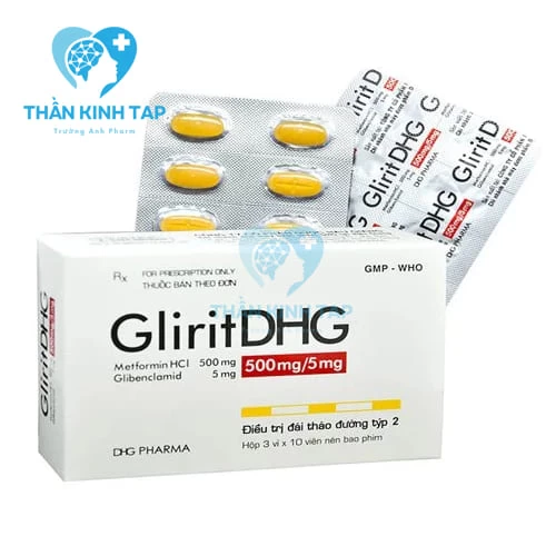 GliritDHG 500mg/5mg - Điều trị đái tháo đường týp 2